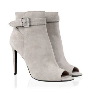 Barbara Bui suede open toe boot